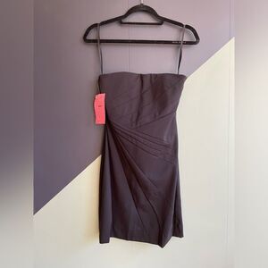 NWT Diane Von Furstenberg Black Strapless Mini Dress/LBD, Sz 2